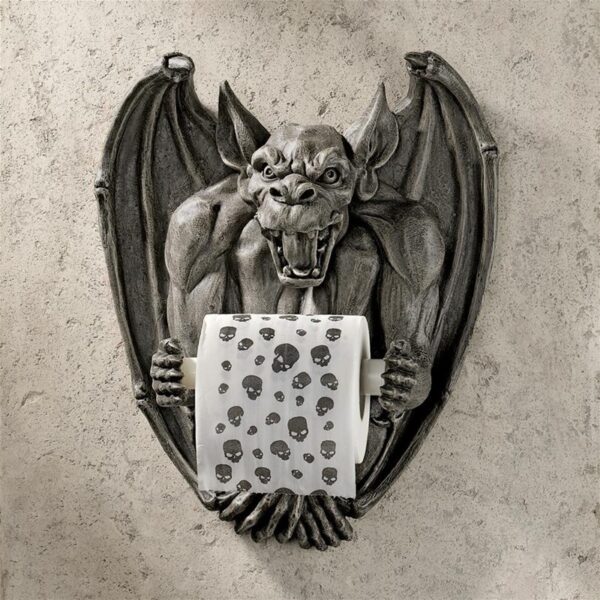 Design Toscano CL56600 11 Inch Flush Gargoyle Toilet Tissue Holder