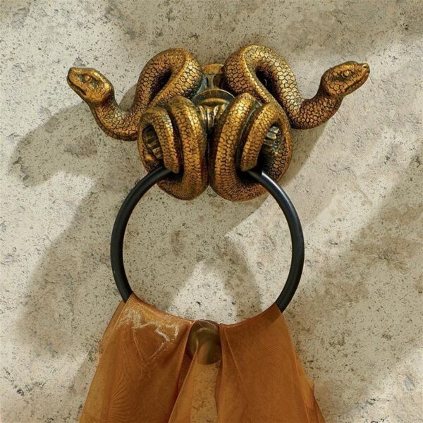 Design Toscano CL6795 6 Inch Egyptian Cobra Goddess Towel Ring