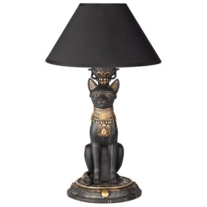 Design Toscano CL7548 10 Inch Royal Cat Goddess Bastet Table Lamp