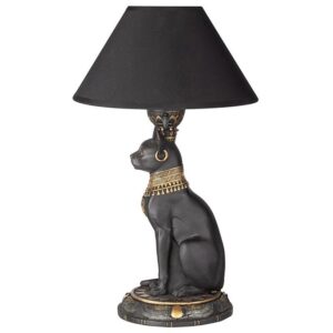 Design Toscano CL7548 10 Inch Royal Cat Goddess Bastet Table Lamp