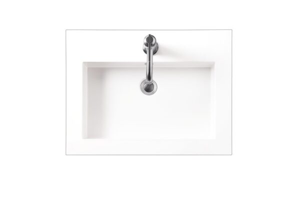 James Martin CSP-S2418-WG 23 5/8 Inch x 18 Inch Composite Countertop Sink - White Glossy