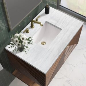 James Martin D200-V36-CSN-3AF Marcello 36 Inch Chestnut Single Vanity with 3CM Arctic Fall Top