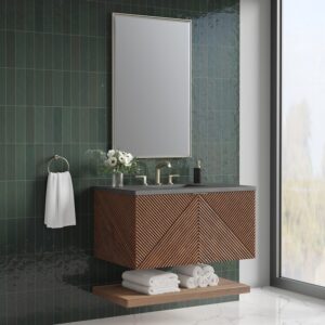 James Martin D200-V36-CSN-3CSP Marcello 36 Inch Chestnut Single Vanity with 3CM Charcoal Soapstone Top