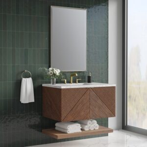 James Martin D200-V36-CSN-3EJP Marcello 36 Inch Chestnut Single Vanity with 3CM Eternal Jasmine Pearl Top