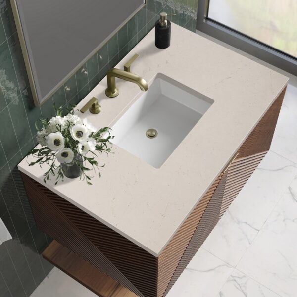 James Martin D200-V36-CSN-3EMR Marcello 36 Inch Chestnut Single Vanity with 3CM Eternal Marfil Top