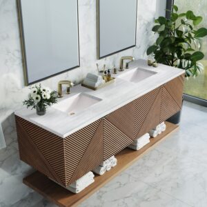 James Martin D200-V72-CSN-3AF Marcello 72 Inch Chestnut Double Vanity with 3CM Arctic Fall Top