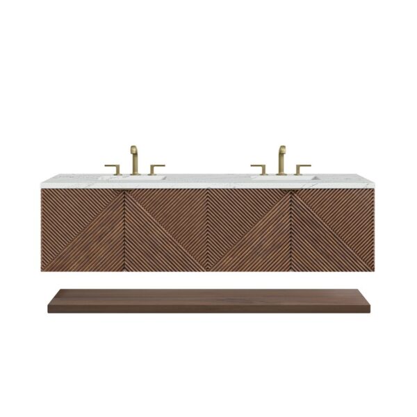 James Martin D200-V72-CSN-3ENC Marcello 72 Inch Chestnut Double Vanity with 3CM Ethereal Noctis Top