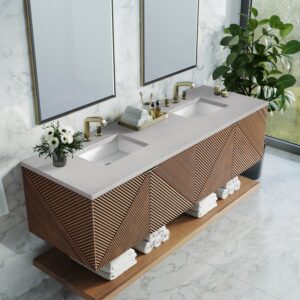 James Martin D200-V72-CSN-3ESR Marcello 72 Inch Chestnut Double Vanity with 3CM Eternal Serena Top