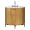 James Martin D300-V36-RSO-CAR Bellamy 36 Inch Rustic Oak Single Vanity with Carrara Marble Top