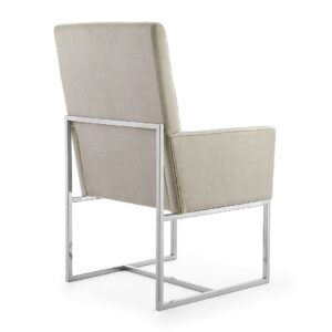 Manhattan Comfort Element Champagne Velvet Dining Armchair