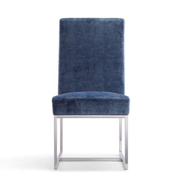 Manhattan Comfort Element Blue Velvet Dining Chair