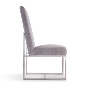 Manhattan Comfort Element Grey Velvet Dining Chair