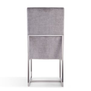 Manhattan Comfort Element Grey Velvet Dining Chair