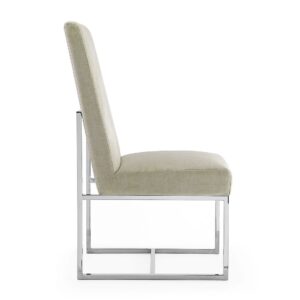 Manhattan Comfort Element Champagne Velvet Dining Chair