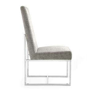 Manhattan Comfort Element Steel Velvet Dining Chair