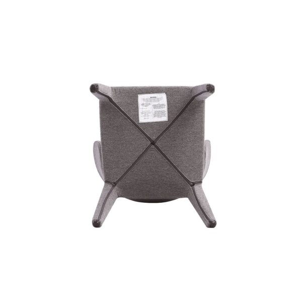 Manhattan Comfort Conrad Modern Woven Tweed Dining Chair in Grey (Set of 2)