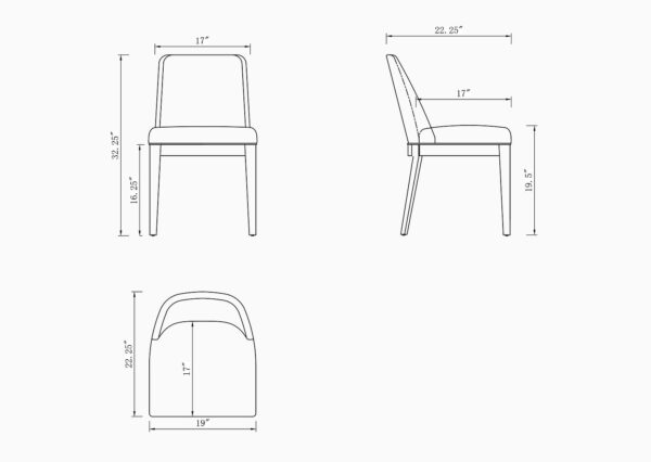 Manhattan Comfort Gansevoort Modern Faux Leather Dining Chair in Light Grey (Set of 2)