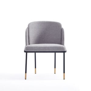 Manhattan Comfort Flor Fabric Dining Chair in Grey