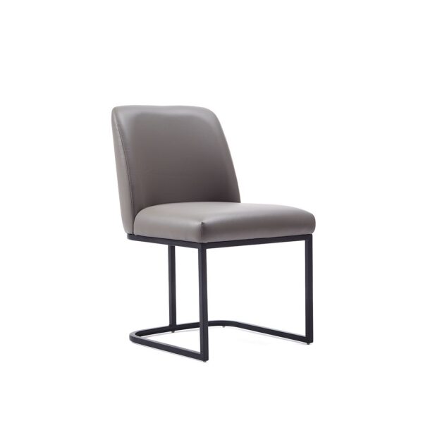 Manhattan Comfort Serena Faux Leather Dining Chair in Grey