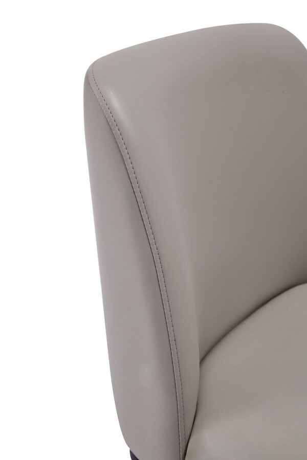 Manhattan Comfort Serena Faux Leather Dining Chair in Light Grey