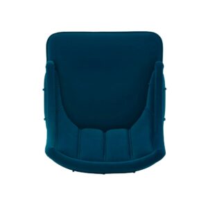 Manhattan Comfort Modern Eda Velvet Dining Chair in Midnight Blue