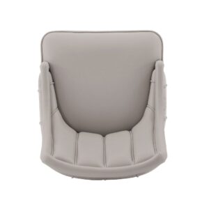 Manhattan Comfort Modern Eda Velvet and Leatherette Dining Chair in Grey