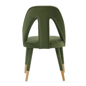 Manhattan Comfort Modern Neda Velvet  Dining Chair in Olive Green