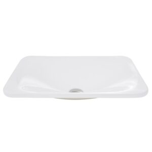 Nantucket Sinks DI-2114-R Brant Point 21 Inch Rectangular Drop-In Ceramic Vanity Sink