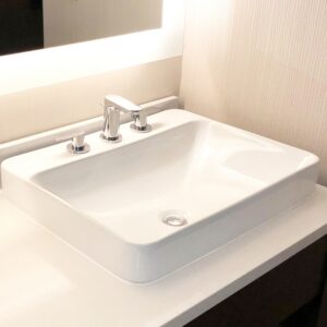 Nantucket Sinks DI-2317-R8 Brant Point 23 Inch Drop-In Rectangular Ceramic Vanity Sink in White