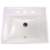 Nantucket Sinks DI-2418-R8-Bisque Great Point 23 Inch Rectangular Drop-In Ceramic Vanity Sink