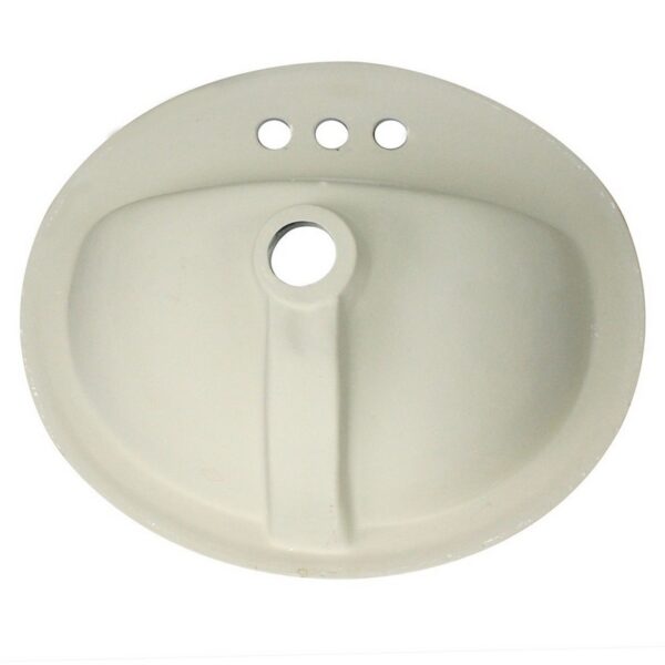 Nantucket Sinks DI2017-4 Great Point 20.25 Inch Drop-In Ceramic Vanity Sink