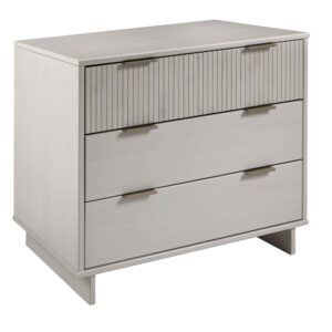 Manhattan Comfort Granville 38.18" Modern Standard Dresser with 3 Full Extension Drawers in Light Grey