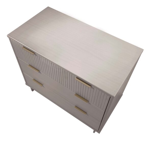 Manhattan Comfort Granville 38.18" Modern Standard Dresser with 3 Full Extension Drawers in Light Grey