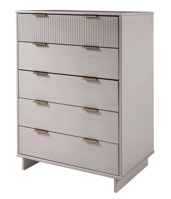 Manhattan Comfort Granville 45.27" Modern Tall Dresser with 5 Full Extension Drawers in Light Grey