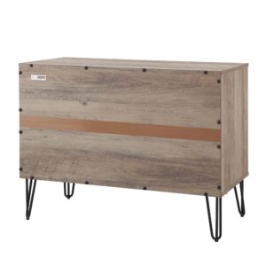 Manhattan Comfort DUMBO Modern Dresser with 3-Drawers in Grey