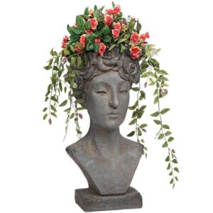 Design Toscano DS19184 12 Inch Flora Roman Nymph Head Planter