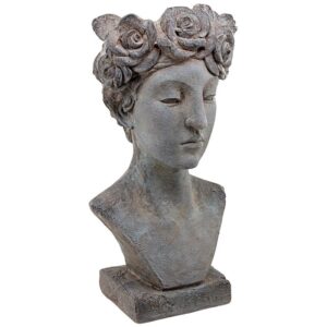 Design Toscano DS19184 12 Inch Flora Roman Nymph Head Planter