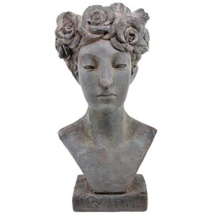 Design Toscano DS19184 12 Inch Flora Roman Nymph Head Planter