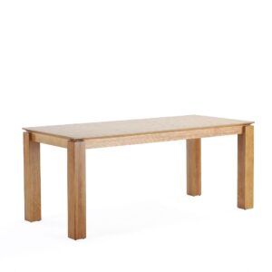 Manhattan Comfort Rockaway Modern 70.86 Solid Wood Dining Table in Nature