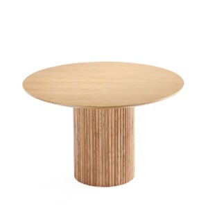 Manhattan Comfort Hathaway Modern 47.24 Solid Wood Round Dining Table in Nature