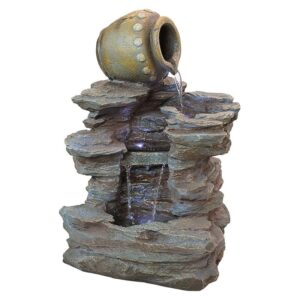 Design Toscano DW73064 13 Inch Spilled Jug Cascading Garden Fountain