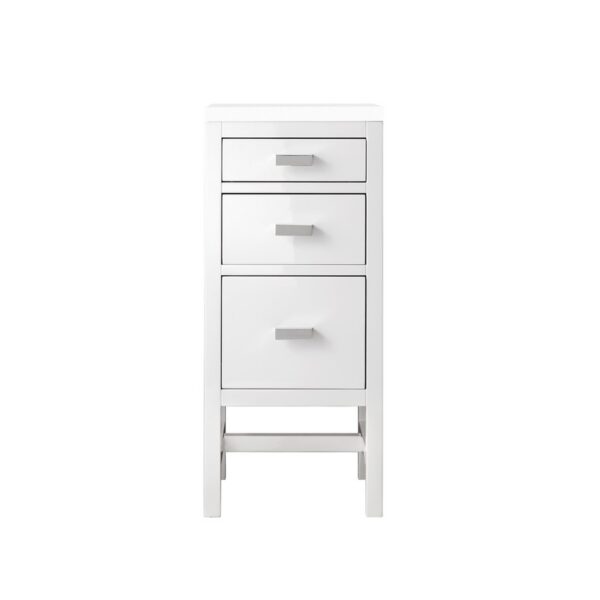 James Martin E444-BC15-3WZ Addison 15 Inch Base Cabinet with Drawers and 3cm White Zeus Quartz Top