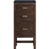 James Martin E444-BC15-MCA-3CSP Addison 15 Inch Base Cabinet with Drawers in Mid Century Acacia with 3 cm Charcoal Soapstone Quartz Top