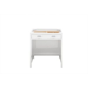 James Martin E444-CU30-GW Addison 30 Inch Countertop Unit (makeup counter) in Glossy White