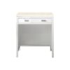 James Martin E444-CU30-GW-3EMR Addison 30 Inch Free-standing Countertop Unit (Makeup Counter) in Glossy White with 3 CM Eternal Marfil Top