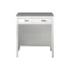 James Martin E444-CU30-GW-3GEX Addison 30 Inch Free-standing Countertop Unit (Makeup Counter) in Glossy White with 3 CM Grey Expo Quartz Top