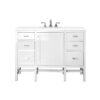 James Martin E444-V48-3WZ Addison 48 Inch Single Vanity Cabinet with 3cm White Zeus Quartz Top