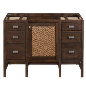 James Martin E444-V48-MCA Addison 48 Inch Single Vanity Cabinet in Mid Century Acacia