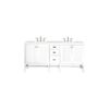 James Martin E444-V72-GW-3EJP Addison 72 Inch Double Vanity Cabinet in Glossy White with 3 CM Eternal Jasmine Pearl Quartz Top