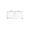 James Martin E444-V72-GW-3ESR Addison 72 Inch Double Vanity Cabinet in Glossy White with 3 CM Eternal Serena Top